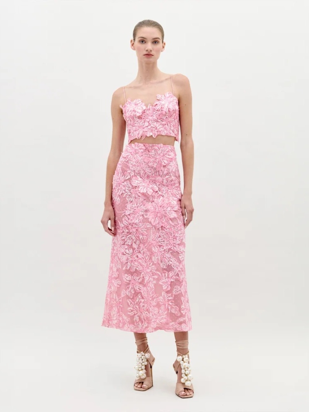 Silvia Tcherassi Pink Alida Skirt Set